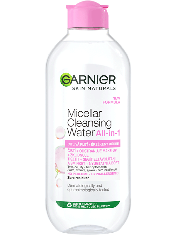 Skin Naturals micelárna voda 3 v 1 pre citlivú pleť 400 ml